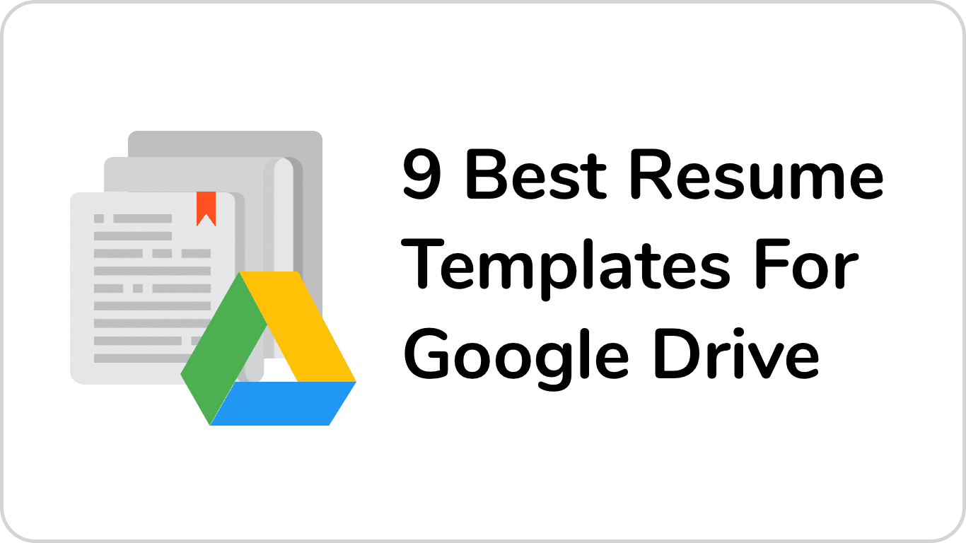 Resume templates google drive